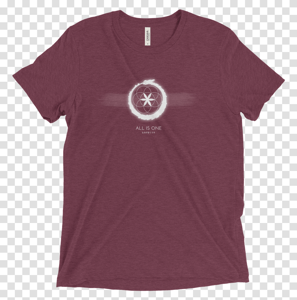 Flower Of Ouroboros Tee - All Is One Clothing Handcrafted T Shirts, Apparel, T-Shirt, Sleeve Transparent Png