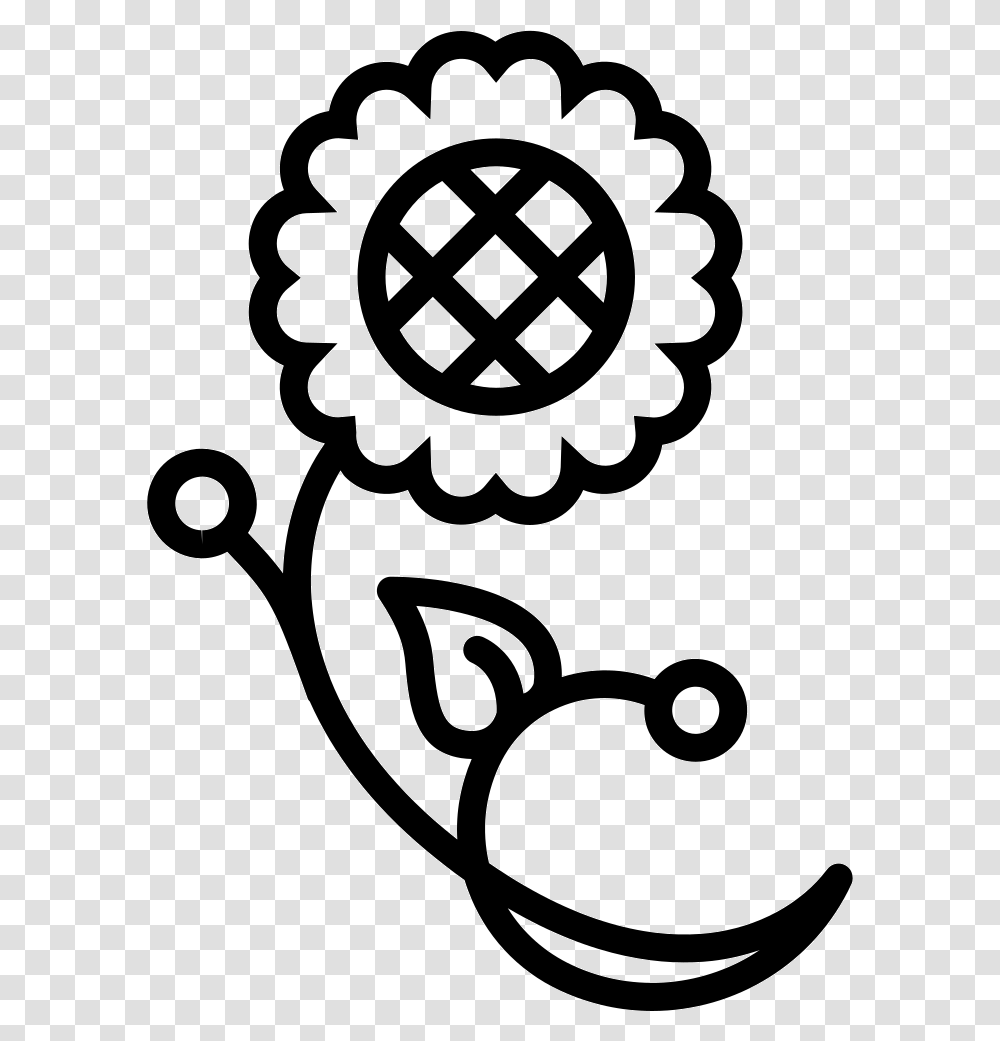 Flower On Branch Mirror Image Design Drawing, Stencil, Dynamite, Bomb, Weapon Transparent Png