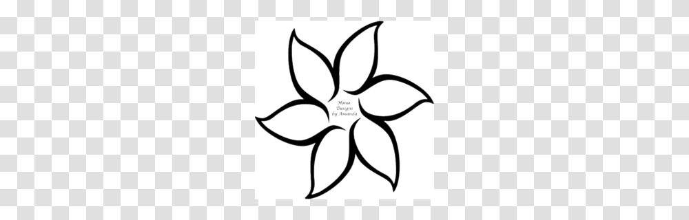 Flower Outline Clipart, Stencil, Floral Design, Pattern Transparent Png