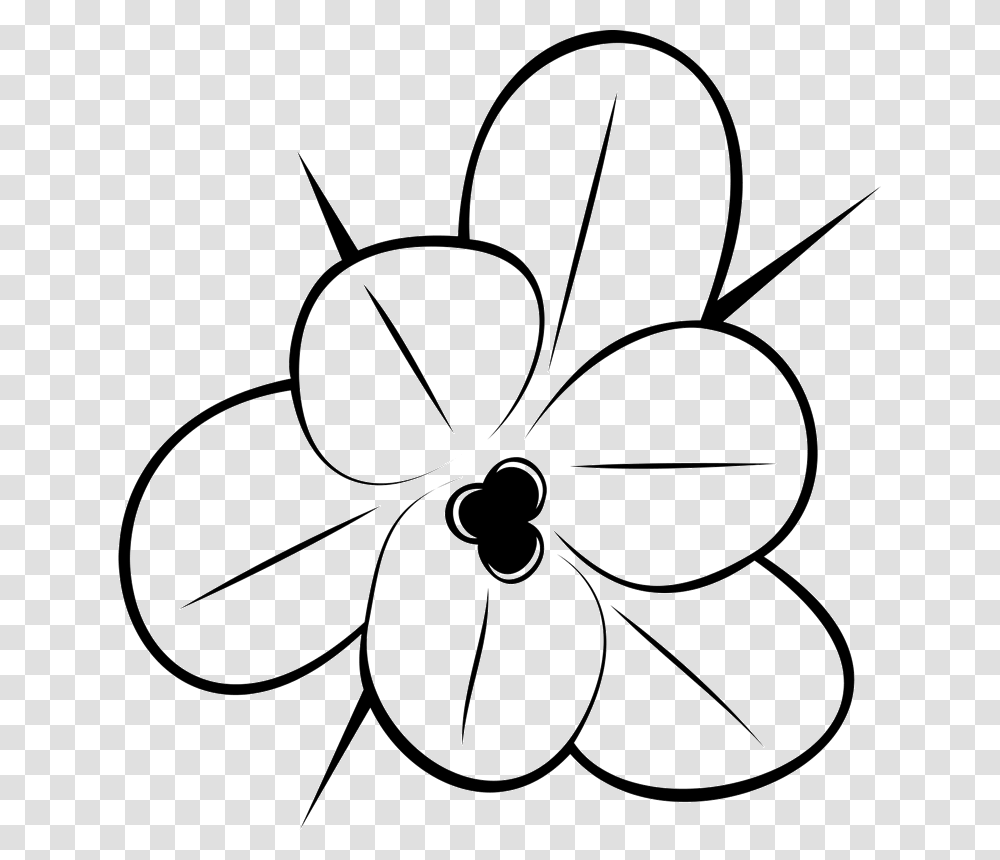Flower Outline Drawing Rubber Stamp Flower Leaf, Floral Design, Pattern Transparent Png