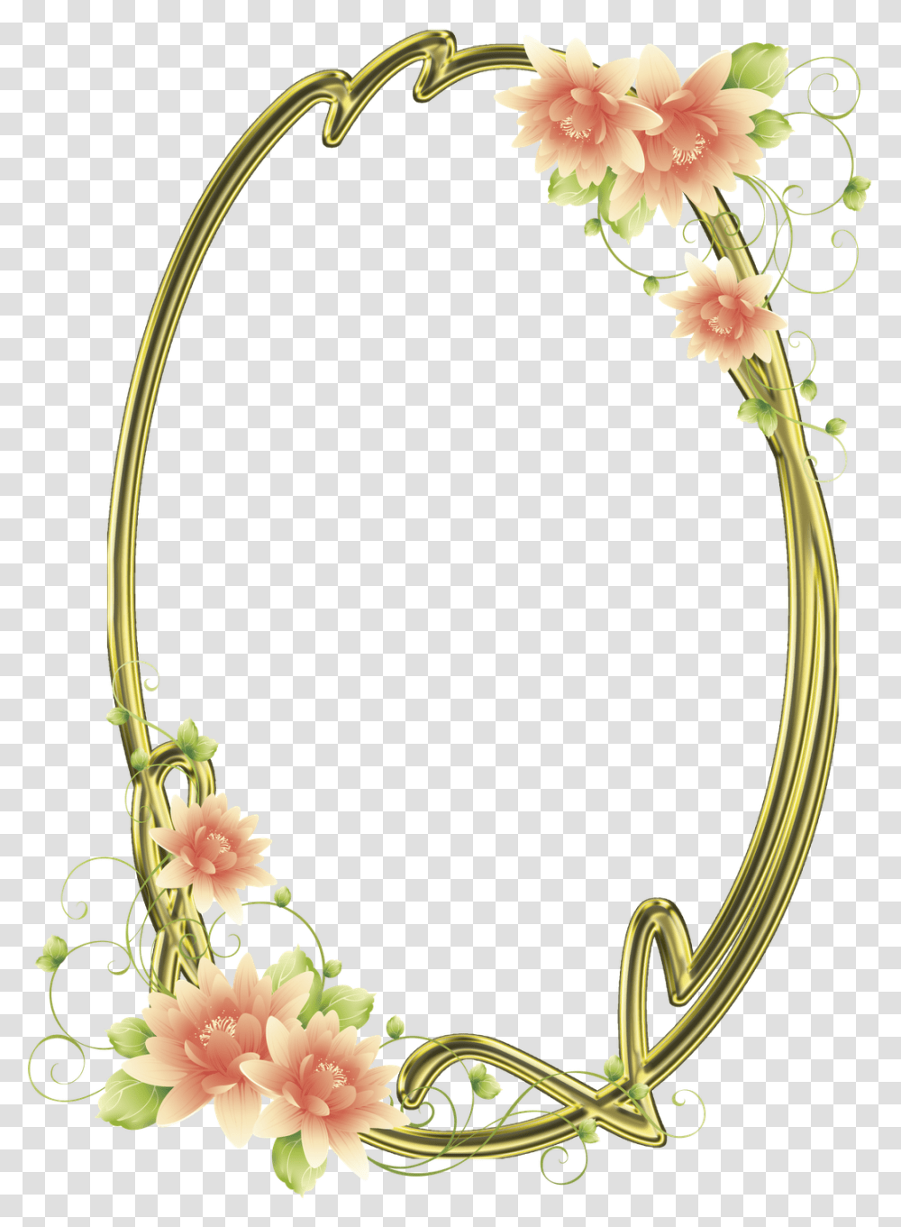 Flower Oval Frame, Plant, Floral Design, Pattern Transparent Png