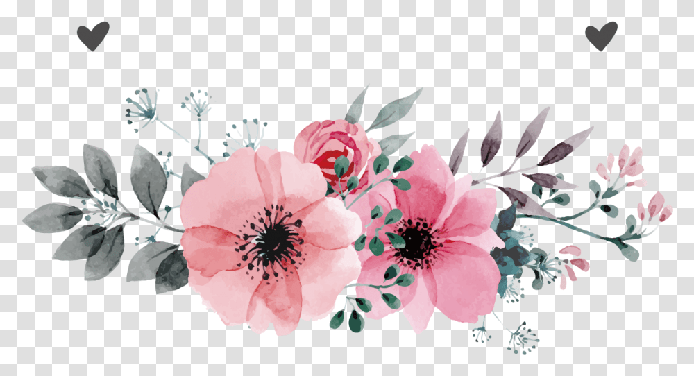 Flower Painting Vector Flowers Aesthetic Pink And White Background, Floral Design, Pattern, Graphics, Art Transparent Png
