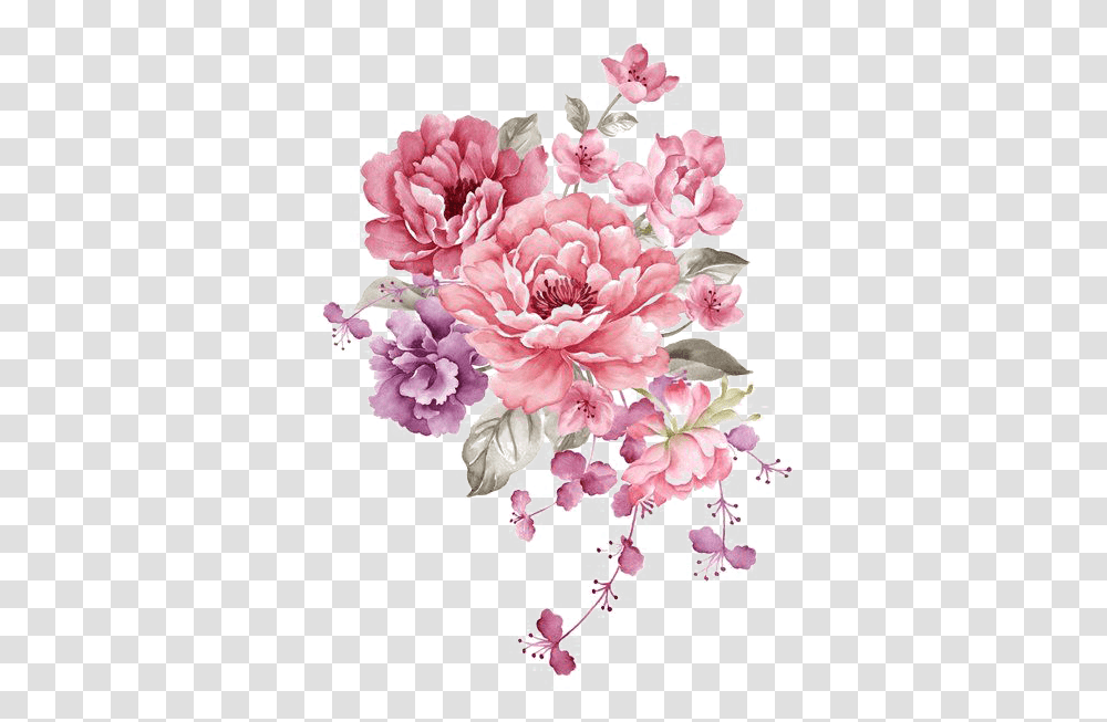 Flower Paper Watercolor Painting Illustration Pink Ink Watercolor Flowers Pink, Plant, Blossom, Carnation, Petal Transparent Png