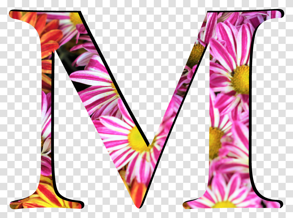 Flower Pattern Letters M Clip Art Transparent Png