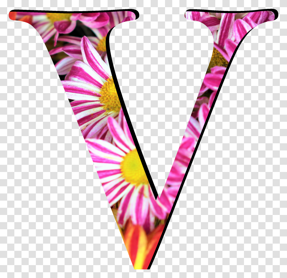 Flower Pattern Letters V Flower Pattern Letter St, Graphics, Art, Metropolis, Urban Transparent Png