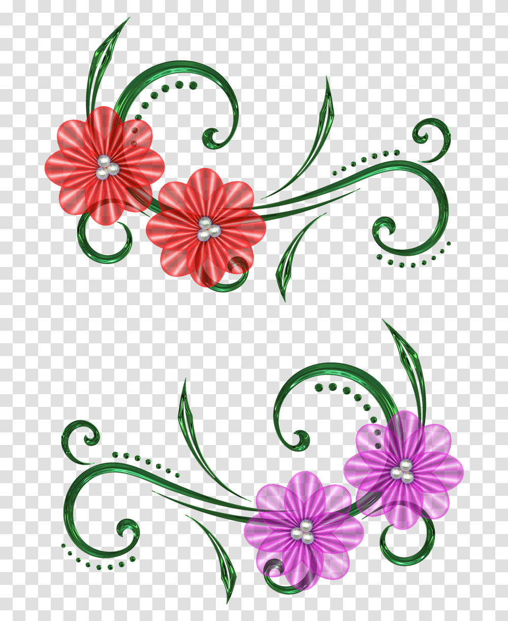 Flower Pearls Design Flower Design For Scrapbook, Graphics, Art, Floral Design, Pattern Transparent Png