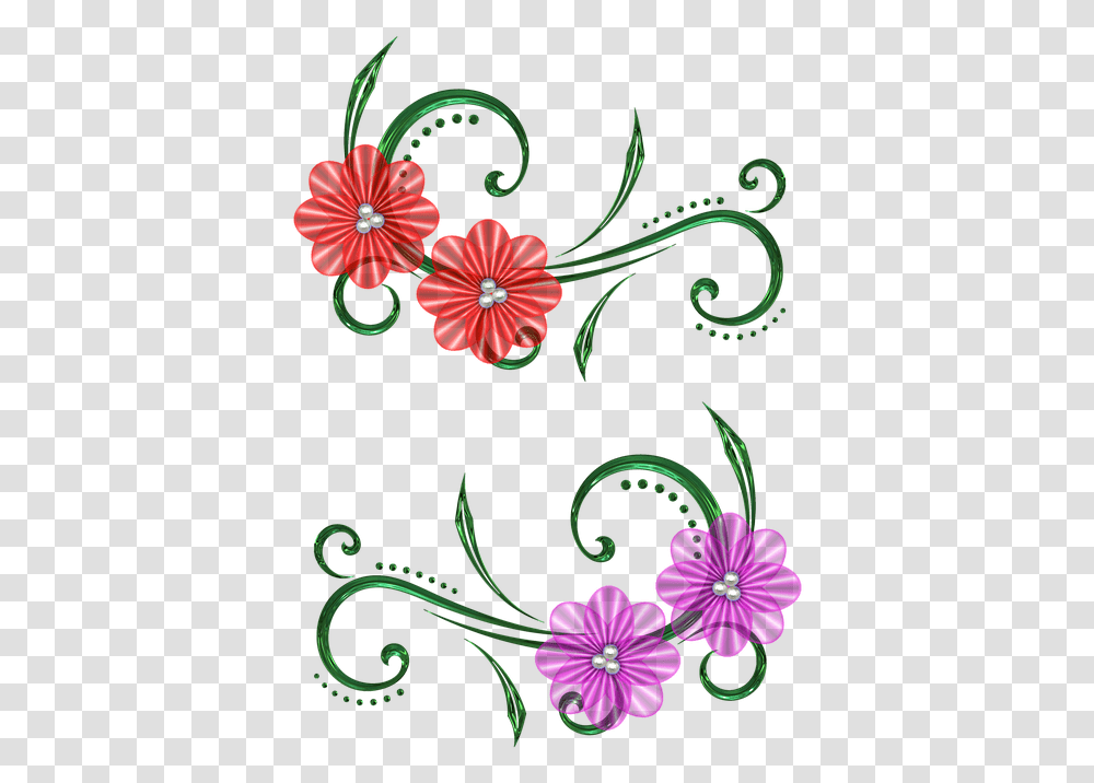 Flower Pearls Design Swirl Floral Glass Silk, Floral Design, Pattern Transparent Png