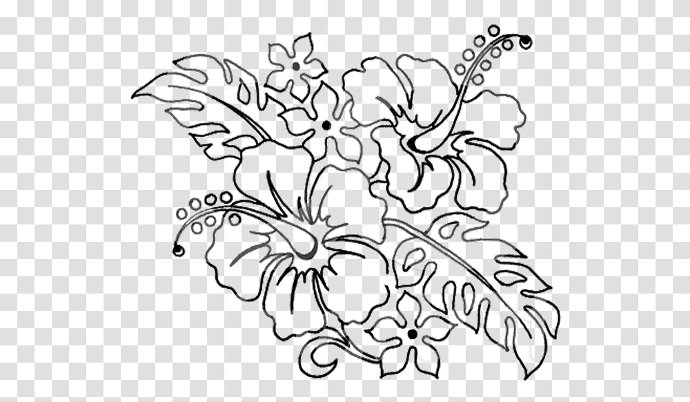 Flower Pen Drawing Tropical Flower Coloring Pages, Floral Design, Pattern Transparent Png