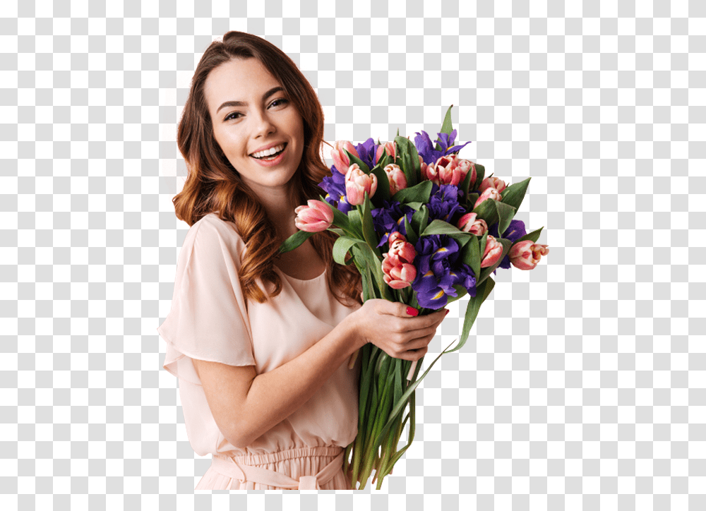 Flower, Person, Human, Plant, Flower Bouquet Transparent Png