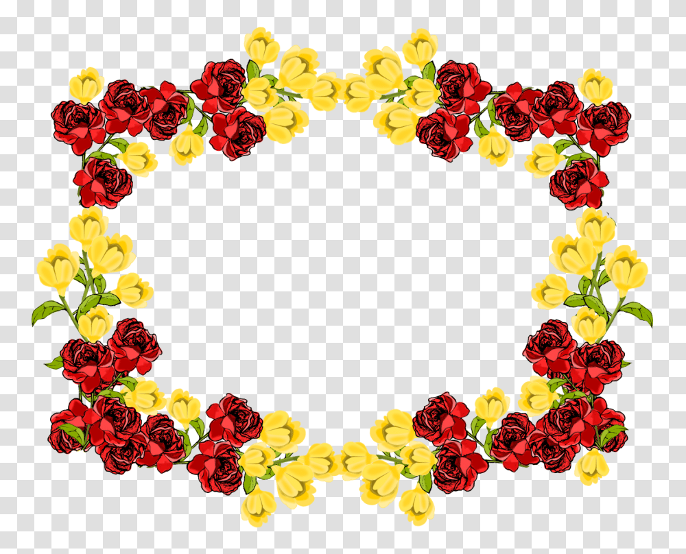 Flower Picture Frame, Floral Design, Pattern Transparent Png