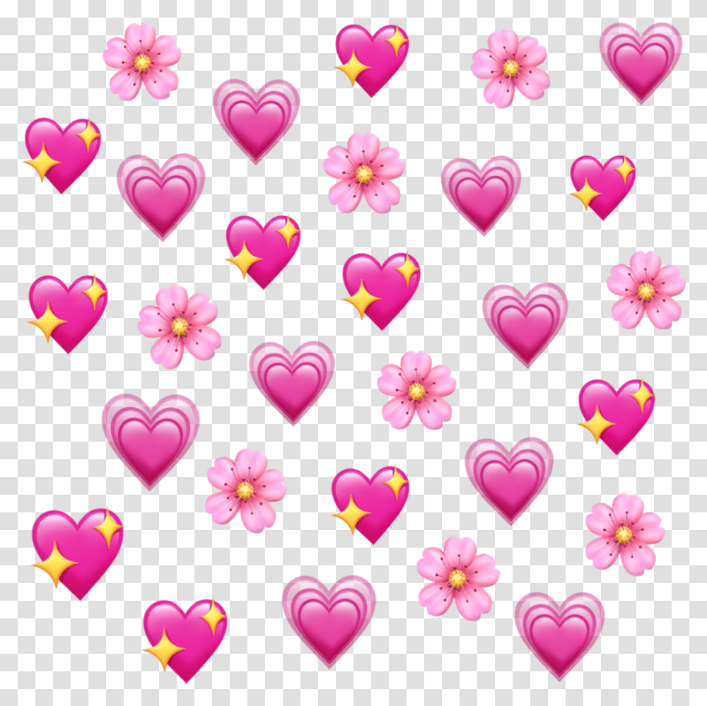 Flower Pink Emoji Iphone Emojis Hearts Transparent Png