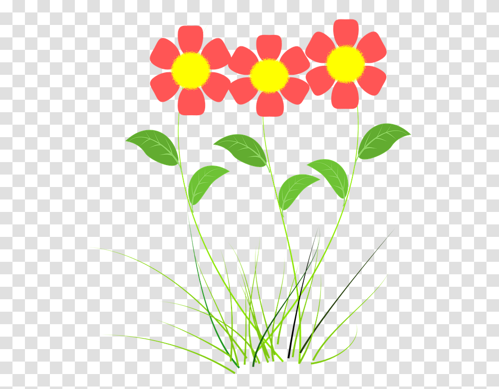 Flower Pink Plant Vector Drawing Planta Con Flor Dibujo, Floral Design, Pattern Transparent Png