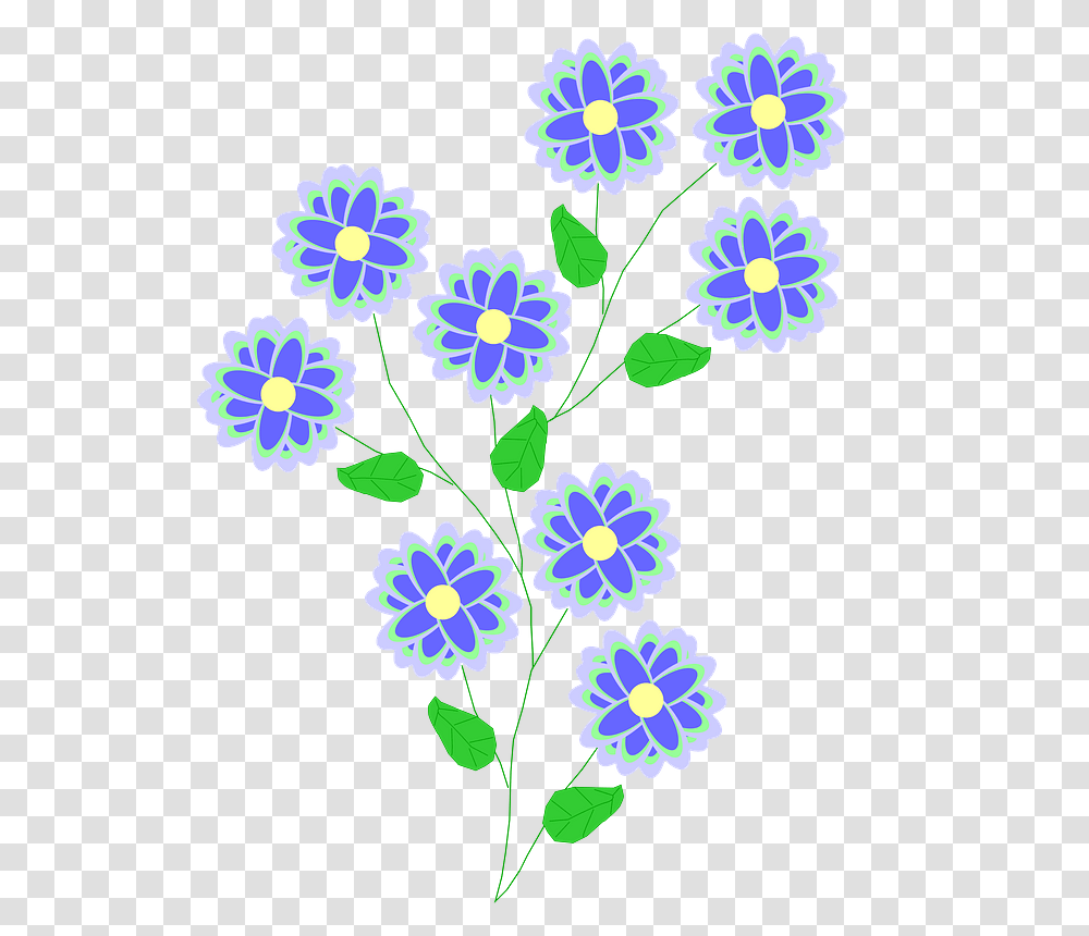Flower Plants Spring Floral Free Vector Graphic On Pixabay Blue Flower Clip Art, Graphics, Floral Design, Pattern, Blossom Transparent Png