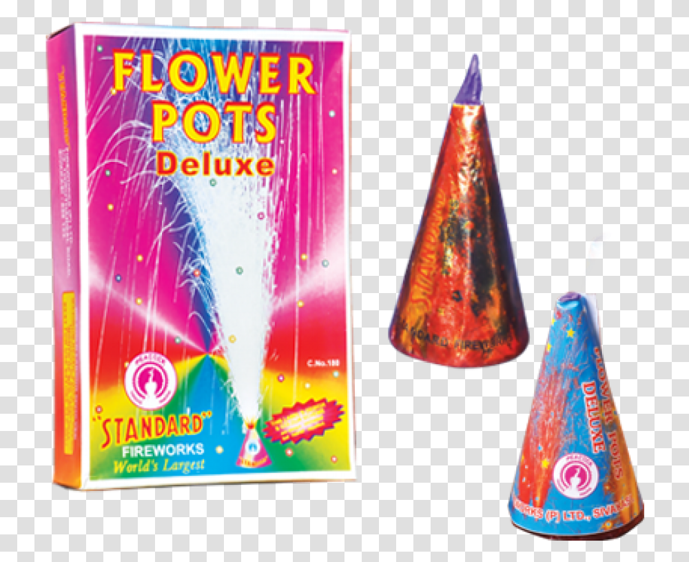 Flower Pot Deluxe Standard, Apparel, Cone, Party Hat Transparent Png