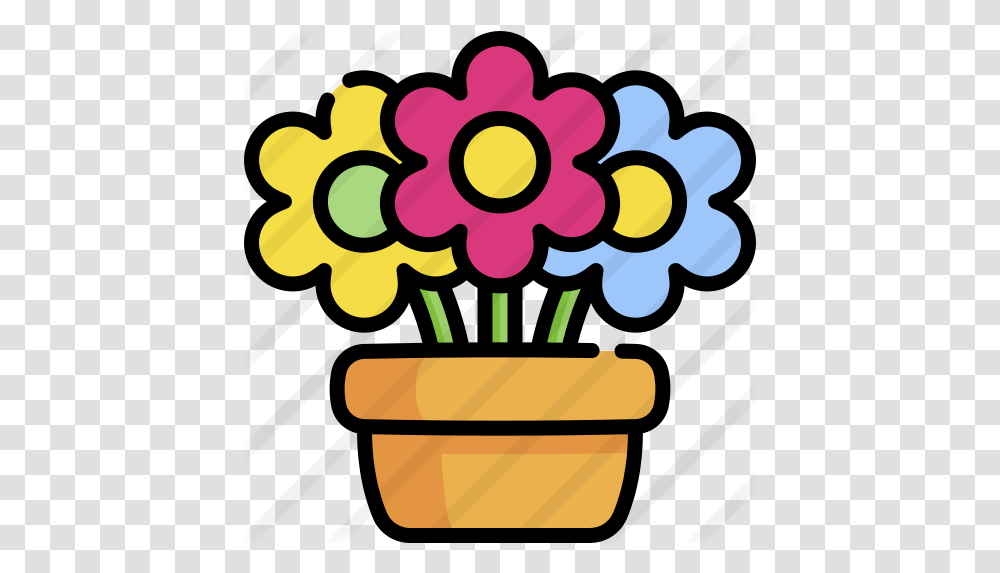Flower Pot Free Farming And Gardening Icons Happy, Crowd, Face, Art, Graphics Transparent Png