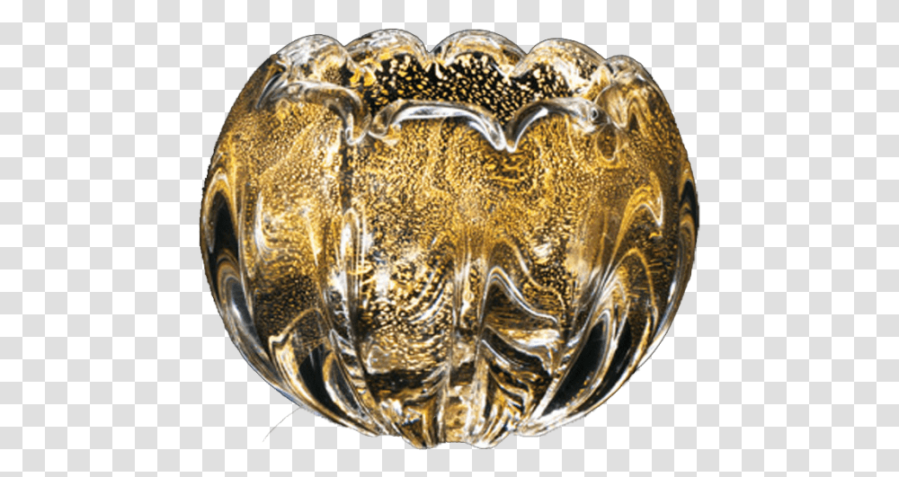 Flower Pot Gold 24k In Murano Crystal Solid, Glass, Goblet, Diamond, Gemstone Transparent Png