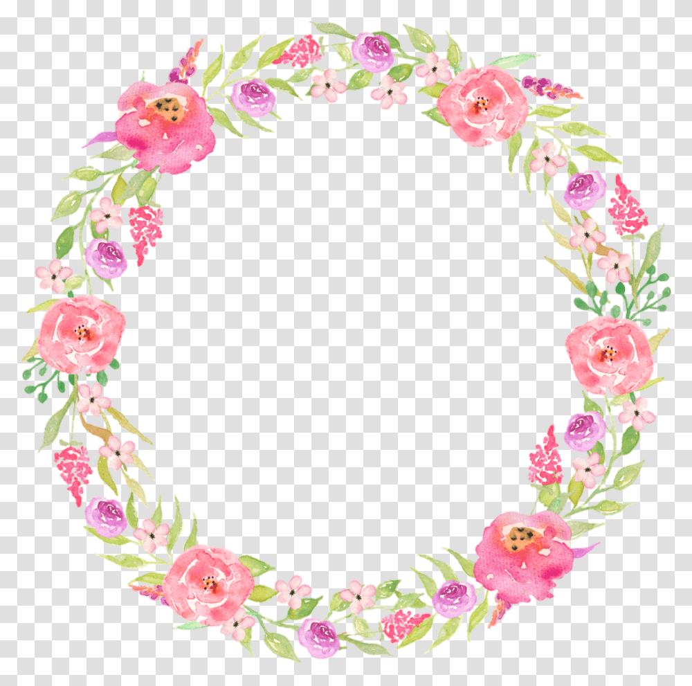 Flower Preservation Wreath Image Garland Floral Frame Pink, Floral Design, Pattern Transparent Png