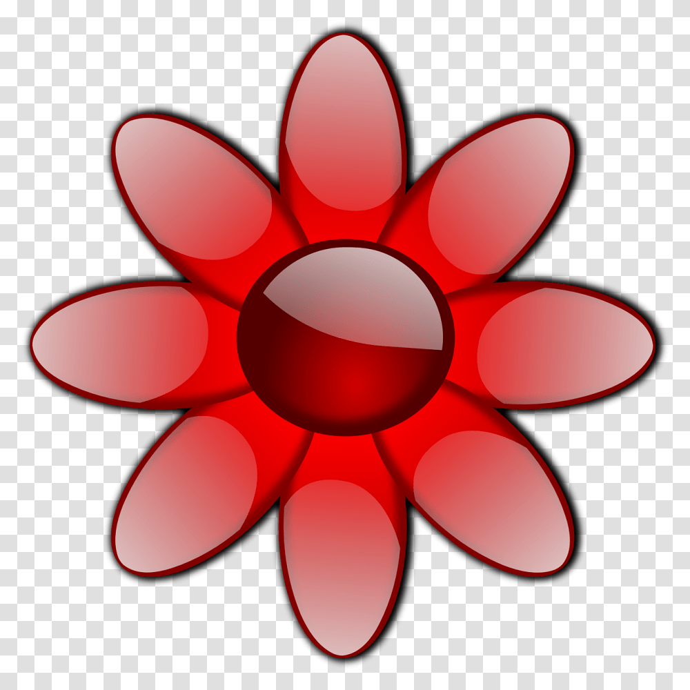Flower Red Glass Flowers Clip Art, Lamp, Plant, Blossom, Daisy Transparent Png