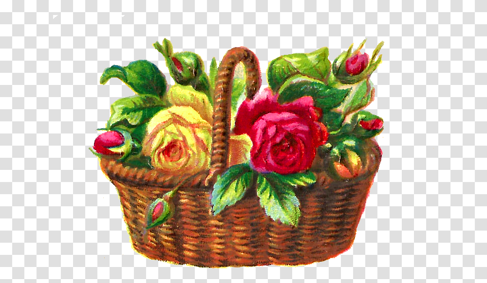 Flower Rose Illustration Basket Digital Flower, Pineapple, Fruit, Plant, Food Transparent Png