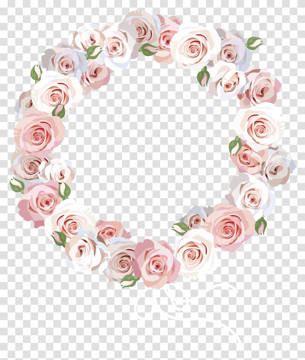 Flower Rose Illustration Euclidean Vector Border Background Flower Circle, Floral Design, Pattern Transparent Png