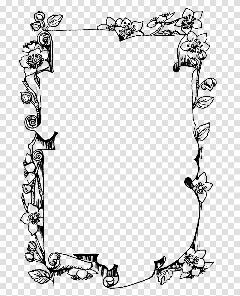 Flower Scroll Frame Click Here To Now Fairy, Leisure Activities, Silhouette Transparent Png