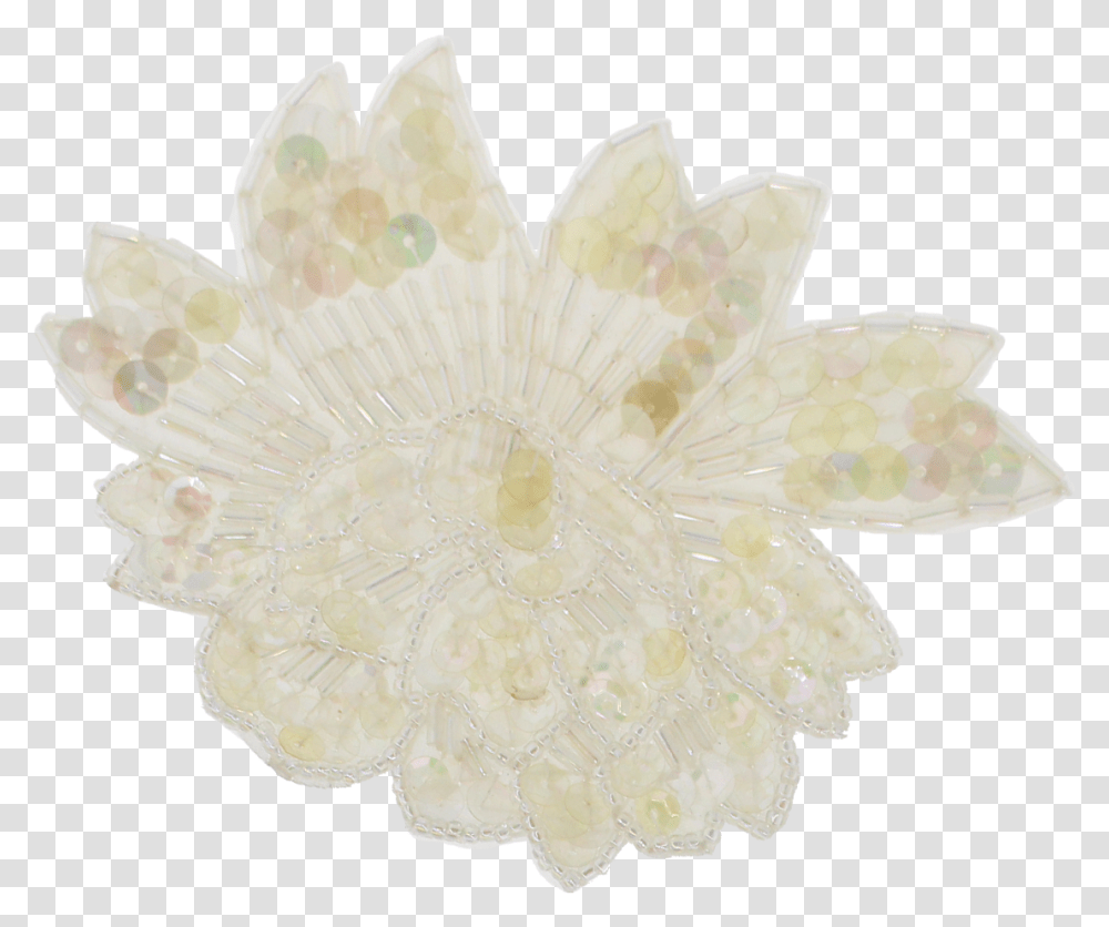Flower Sequin Amp Beaded Applique Artificial Flower, Pattern, Plant, Blossom, Lace Transparent Png