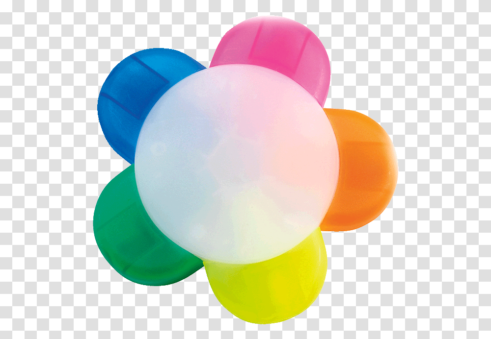 Flower Shaped Highlighter, Ball, Balloon Transparent Png