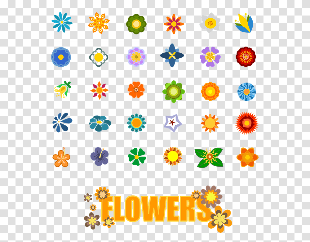 Flower Shapes Elements Symbols Nature Icons Quyn S D Thng, Alphabet, Rug, Number Transparent Png