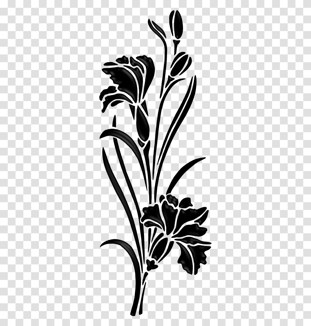 Flower Silhouette Stencil, Sweets, Food, Confectionery, Plant Transparent Png