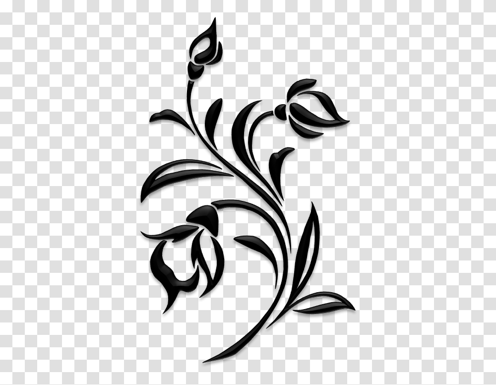 Flower Silhouettes Art Islamic Graphics Stencils, Floral Design, Pattern Transparent Png