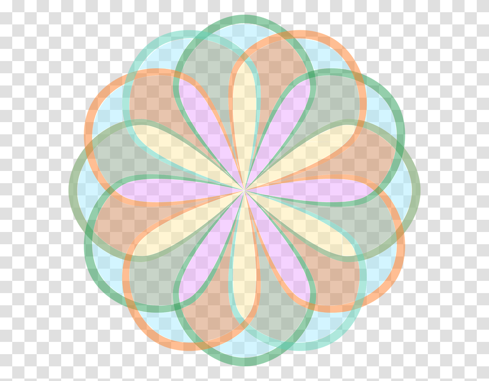Flower Stained Glass Window Symmetry Model Symmetry, Ornament, Pattern, Fractal, Tennis Ball Transparent Png