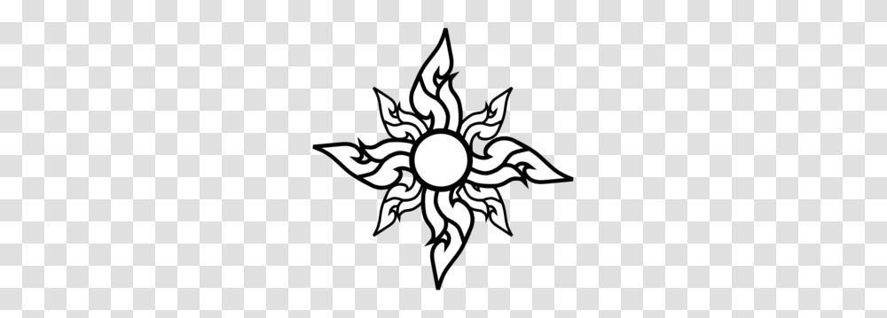 Flower Star Outline Clip Art, Emblem, Bonfire, Flame Transparent Png
