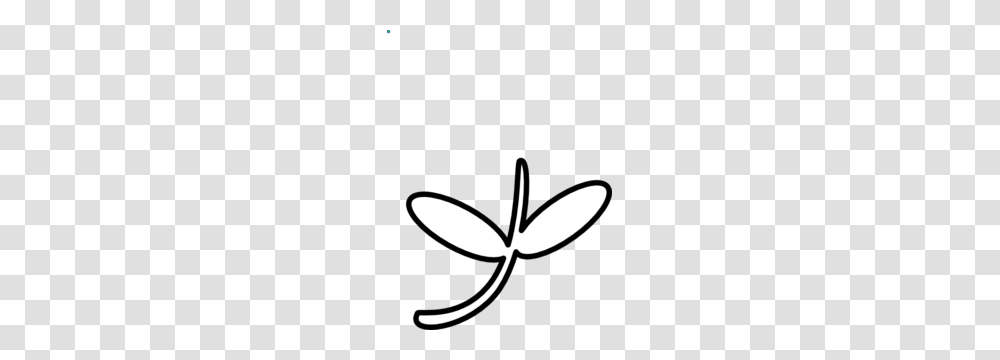 Flower Stem Outline Clip Art, Stencil, Logo, Trademark Transparent Png