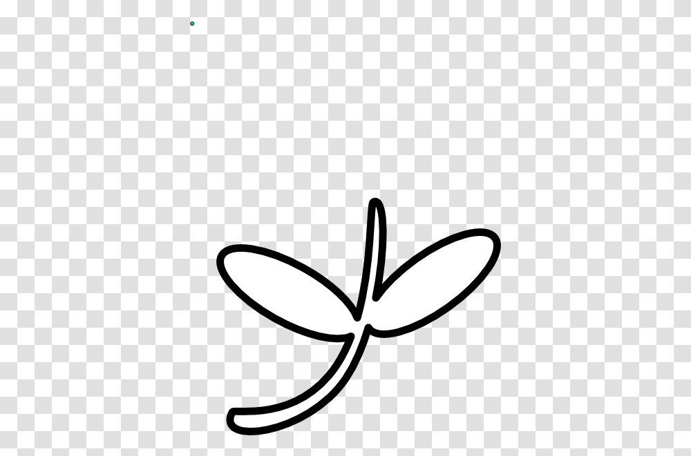 Flower Stem Outline Clip Art Vector Clip Art Flower Stem Clipart Black And White, Spoon, Cutlery, Stencil, Symbol Transparent Png