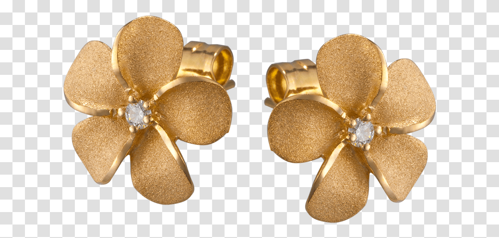 Flower Stud Earring Body Jewelry, Gold, Bronze, Propeller, Machine Transparent Png
