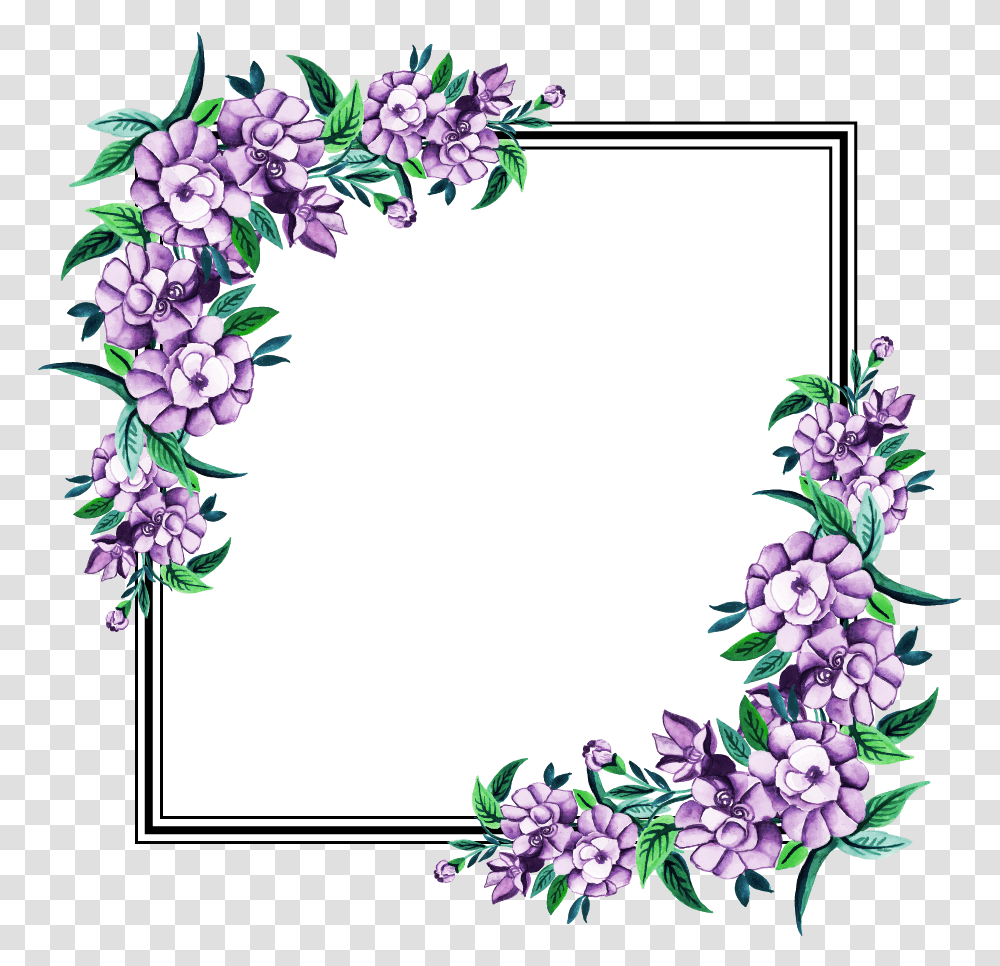 Flower Text Frame Free, Floral Design, Pattern Transparent Png