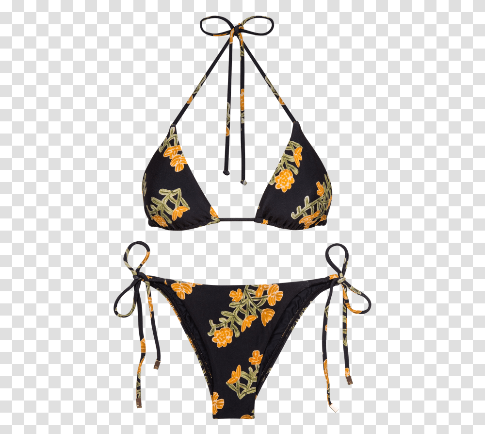 Flower Tie Side Bottom Swimsuit Top, Clothing, Apparel, Bikini, Swimwear Transparent Png