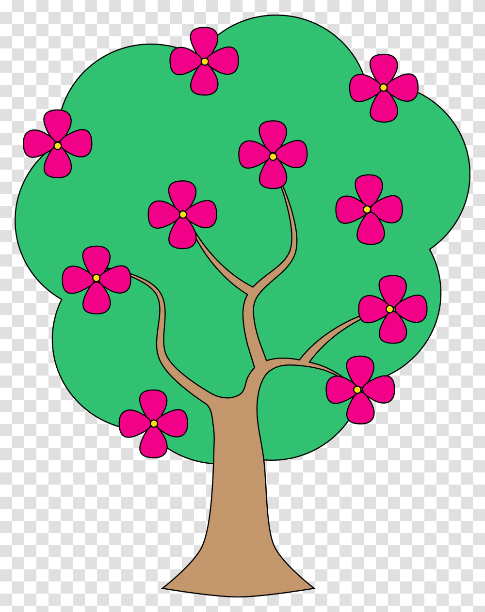 Flower Tree Cliparts, Plant, Geranium, Blossom, Heart Transparent Png