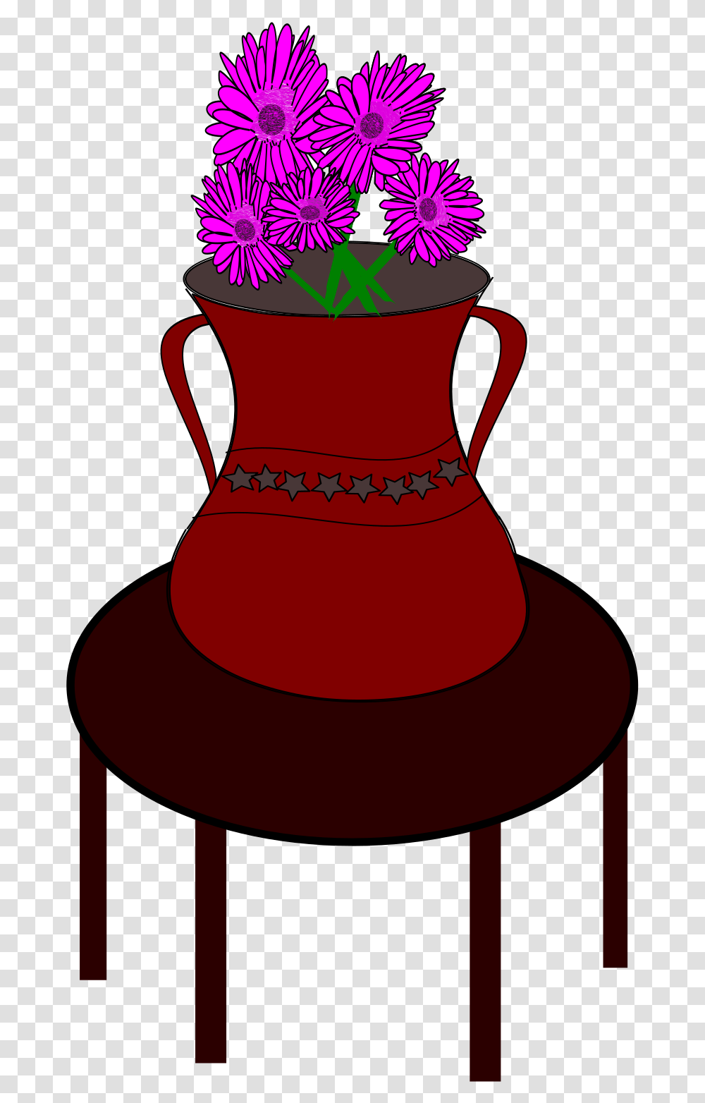 Flower Vase Clip Arts Flower Vase On The Table, Jar, Pottery, Urn, Lamp Transparent Png