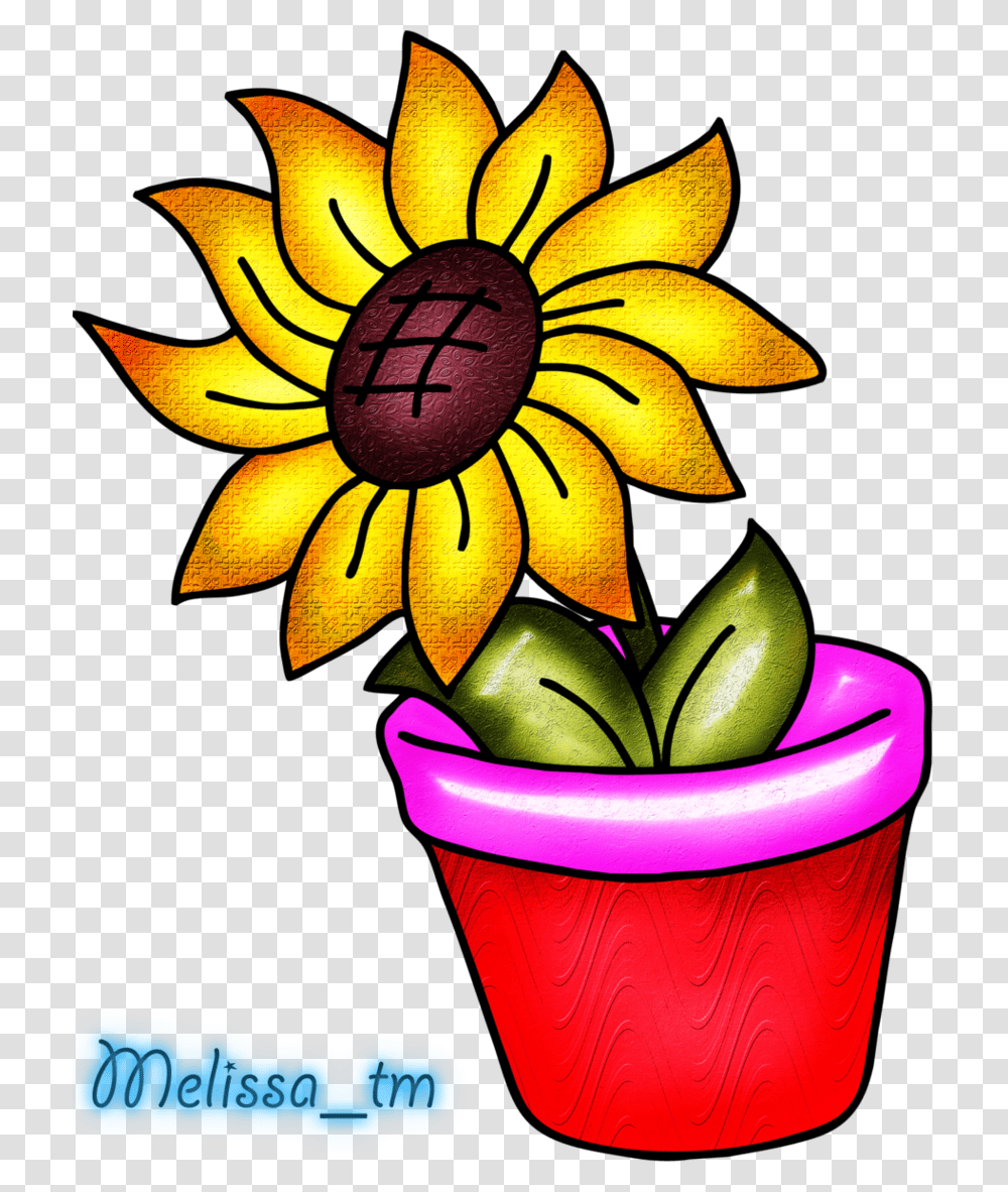 Flower Vase Clipart, Plant, Blossom, Pot, Sunflower Transparent Png