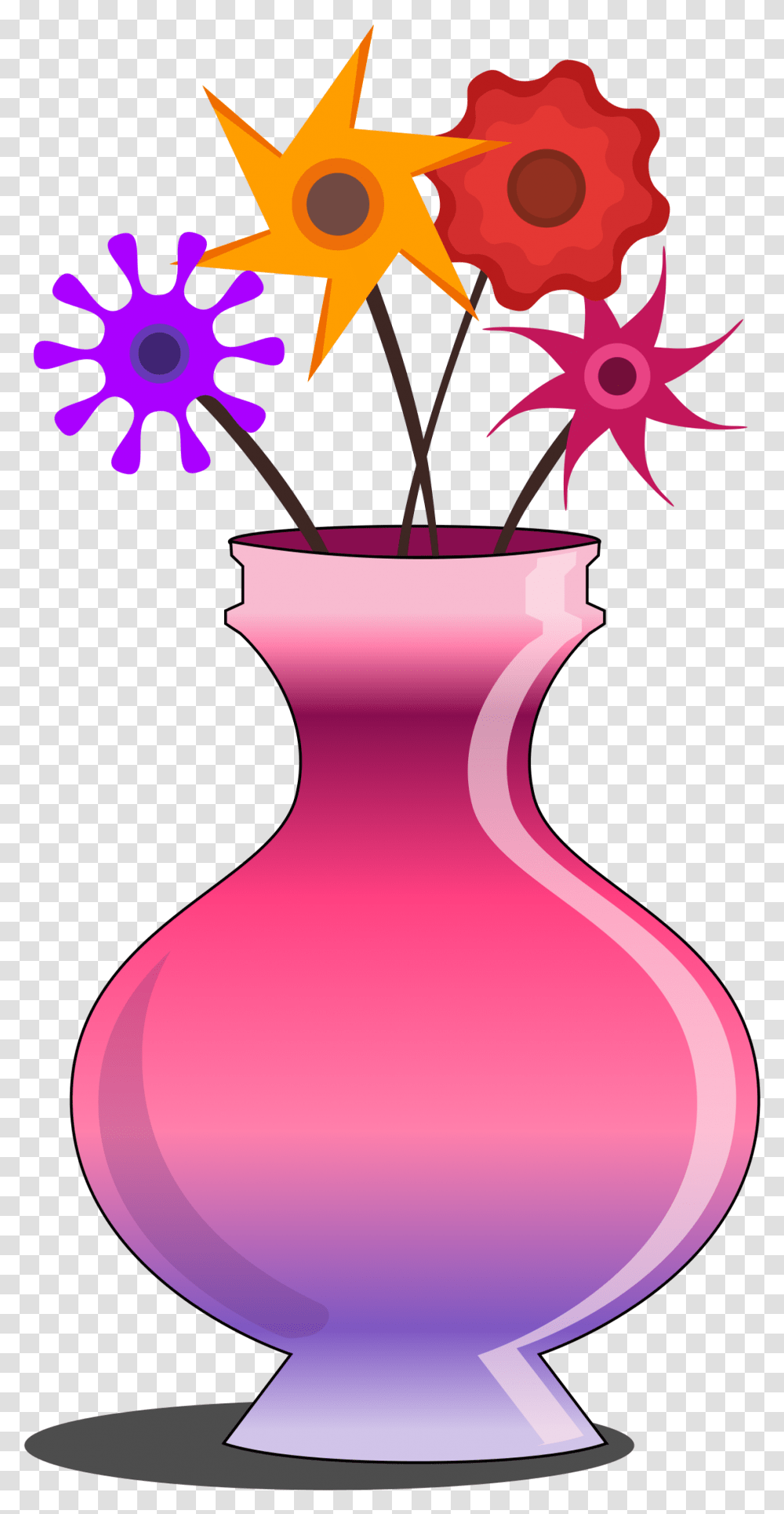Flower Vase Pink With Flowers Clip Arts Vase Clipart, Jar, Pottery, Lamp, Potted Plant Transparent Png