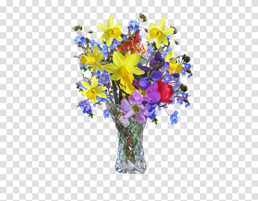 Flower Vase Spring Arrangement Flower Vase, Plant, Blossom, Flower Arrangement, Flower Bouquet Transparent Png