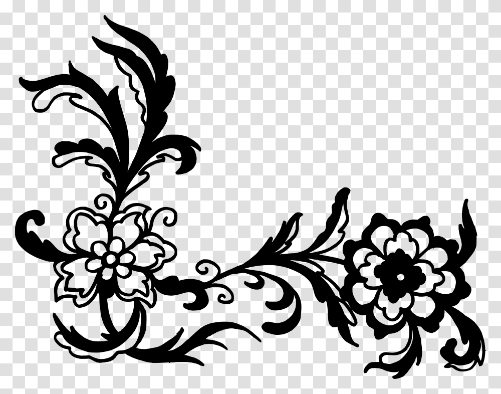 Flower Vector Vector Flowers Clipart, Floral Design, Pattern, Stencil Transparent Png