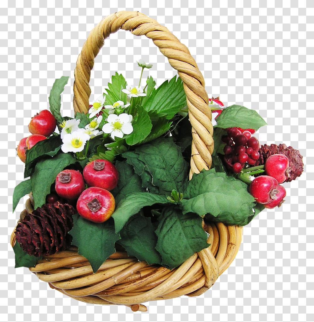 Flower Vegetable Basket, Plant, Fruit, Food, Blossom Transparent Png