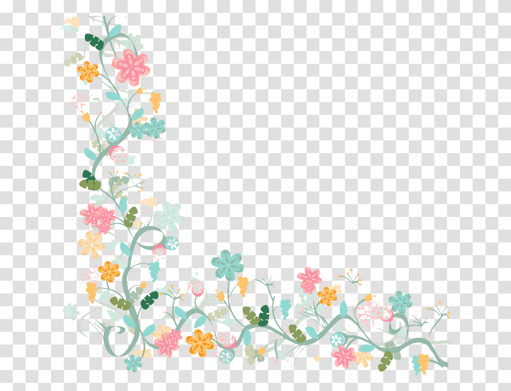Flower Watercolor Painting Floral Border For Photoshop, Floral Design, Pattern Transparent Png