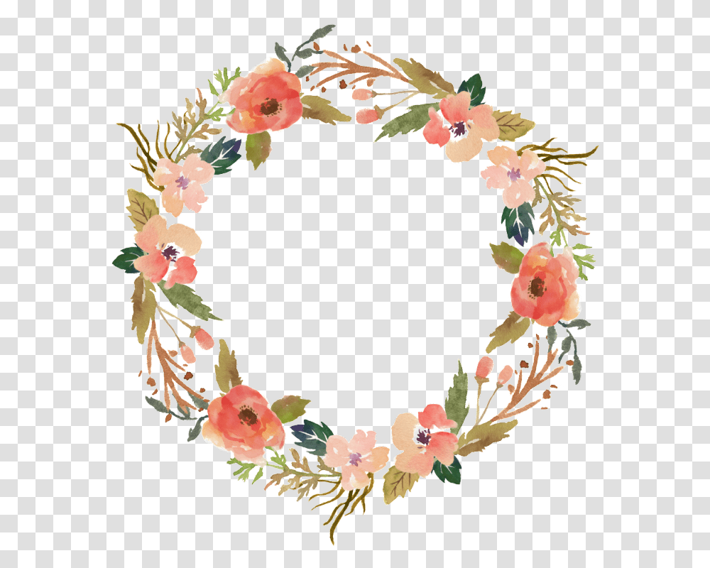 Flower Wreath Hand Painted Watercolor Ornamental Dolce Far Niente In Hand Lettering, Floral Design, Pattern Transparent Png