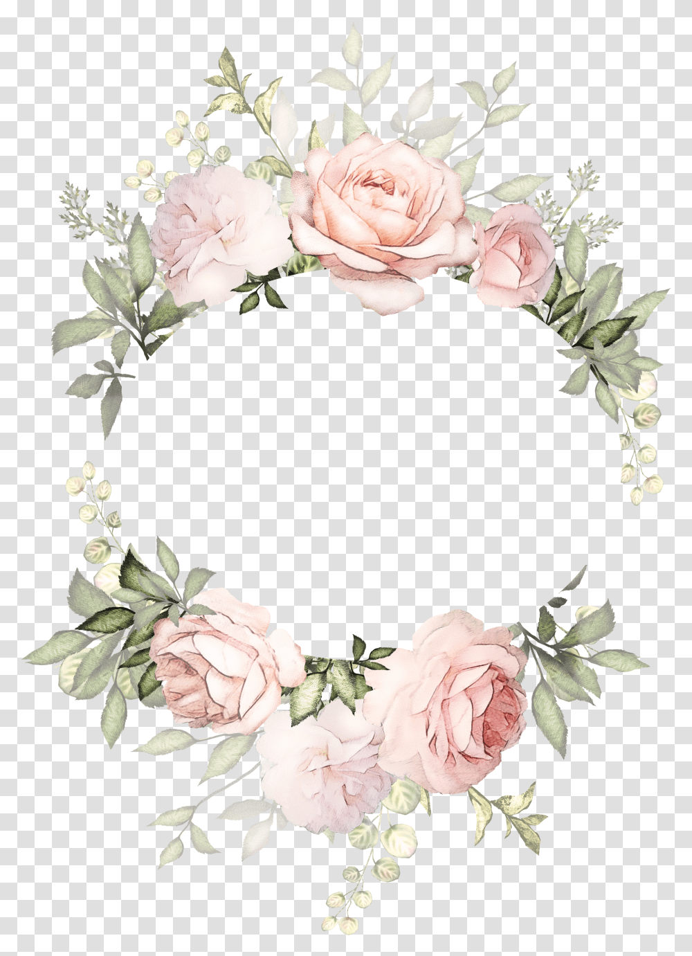 Flower Wreath Illustration Design Invitation Floral Background Floral Frame Transparent Png