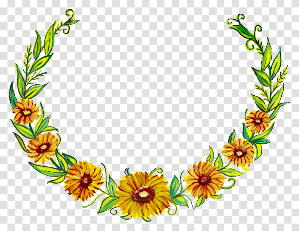 Flower Wreath Painting, Graphics, Art, Floral Design, Pattern Transparent Png