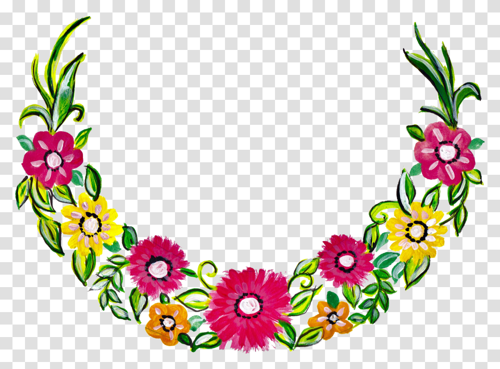Flower Wreath Painting Onlygfxcom Flower Wreath, Floral Design, Pattern, Graphics, Art Transparent Png
