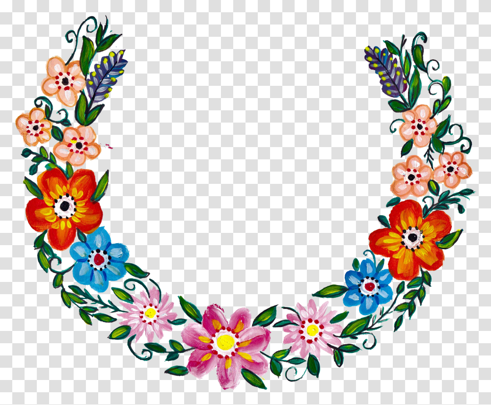Flower Wreath Painting Onlygfxcom Flower Wreath, Graphics, Art, Floral Design, Pattern Transparent Png